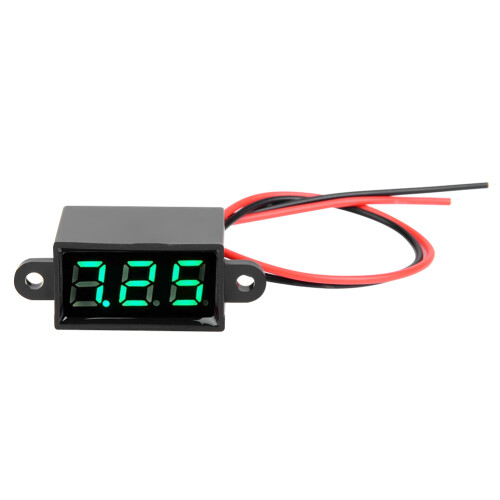 Digital Voltage Meter 0.28'' Waterproof 3.0-30V Two Wire LED Display Green 1