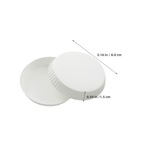 200 Pcs Pappersmugg Engångslock: 8 Cm/3 Rifflat Kants Dryckeslock 2