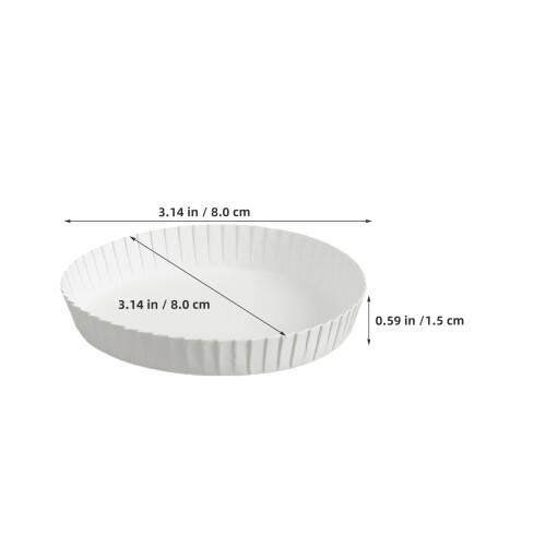 200 Pcs Pappersmugg Engångslock: 8 Cm/3 Rifflat Kants Dryckeslock 1