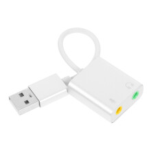 Beqväm USB-Ljudkortadapter För Mikrofon Hörlurar