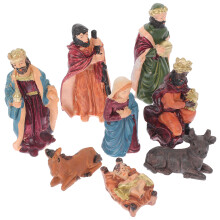 3Satser Hängande Julkrubba Sats Flerfärgade Jesusfigurer I Resin