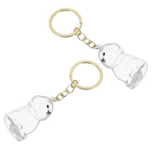 2St Kompakt Transparent Pet Hår Minnesbox Med Nyckelring I ABS