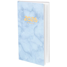 Daily Planner Notebook A6 Marmorering 2026 -Runt För Resa