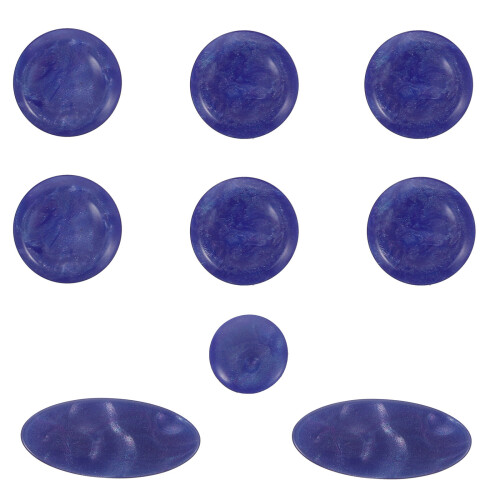 9 Pcs Saxophone Snap Blue Buttons Keyboards Music Plastic