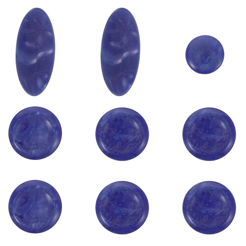 9 Pcs Saxophone Snap Blue Buttons Keyboards Music Plastic 1
