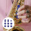 9 Pcs Saxophone Snap Blue Buttons Keyboards Music Plastic 3