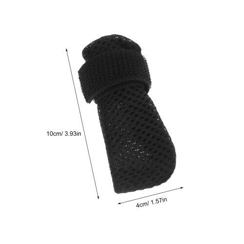 4St Kattbooties I Svart Polyester För Och Tassvård 2