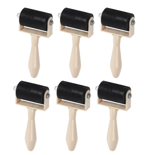 6Pcs Tryckkonst Rullare För Barn Tintroller Konstverktyg