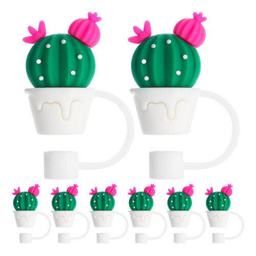 8Pcs Sugrörstippar: Återanvändbara Dampprop 8 Mm – Succulent Design