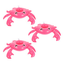3Pcs Inflatable Pool Cup Holder, Tecknad Kräftformad Dryckeshållare