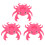 3Pcs Inflatable Pool Cup Holder, Tecknad Kräftformad Dryckeshållare 2
