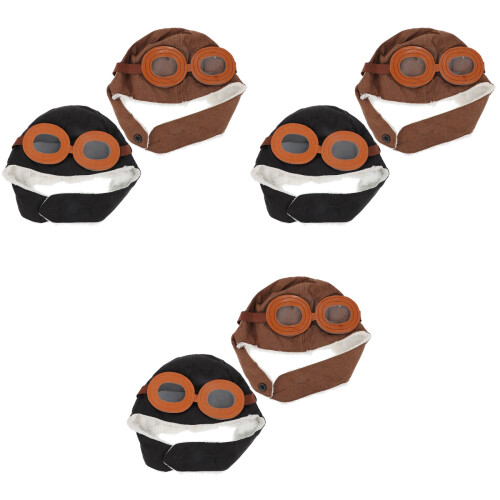 6St Barnmössor I Pilotmotiv Unisex Vinterkepsar För 2