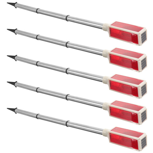 5Pcs Solstrob Varningsljus, Solcellsdrivna För