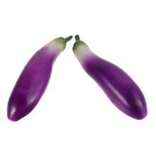 2 St Falska Auberginer För Utställning, Livsliknande Fotoprops