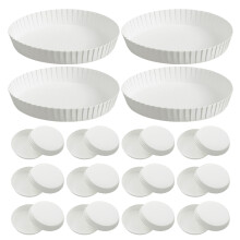 200Pcs Pappersmugg Engångslock: 8 Cm Rifflat Kant För