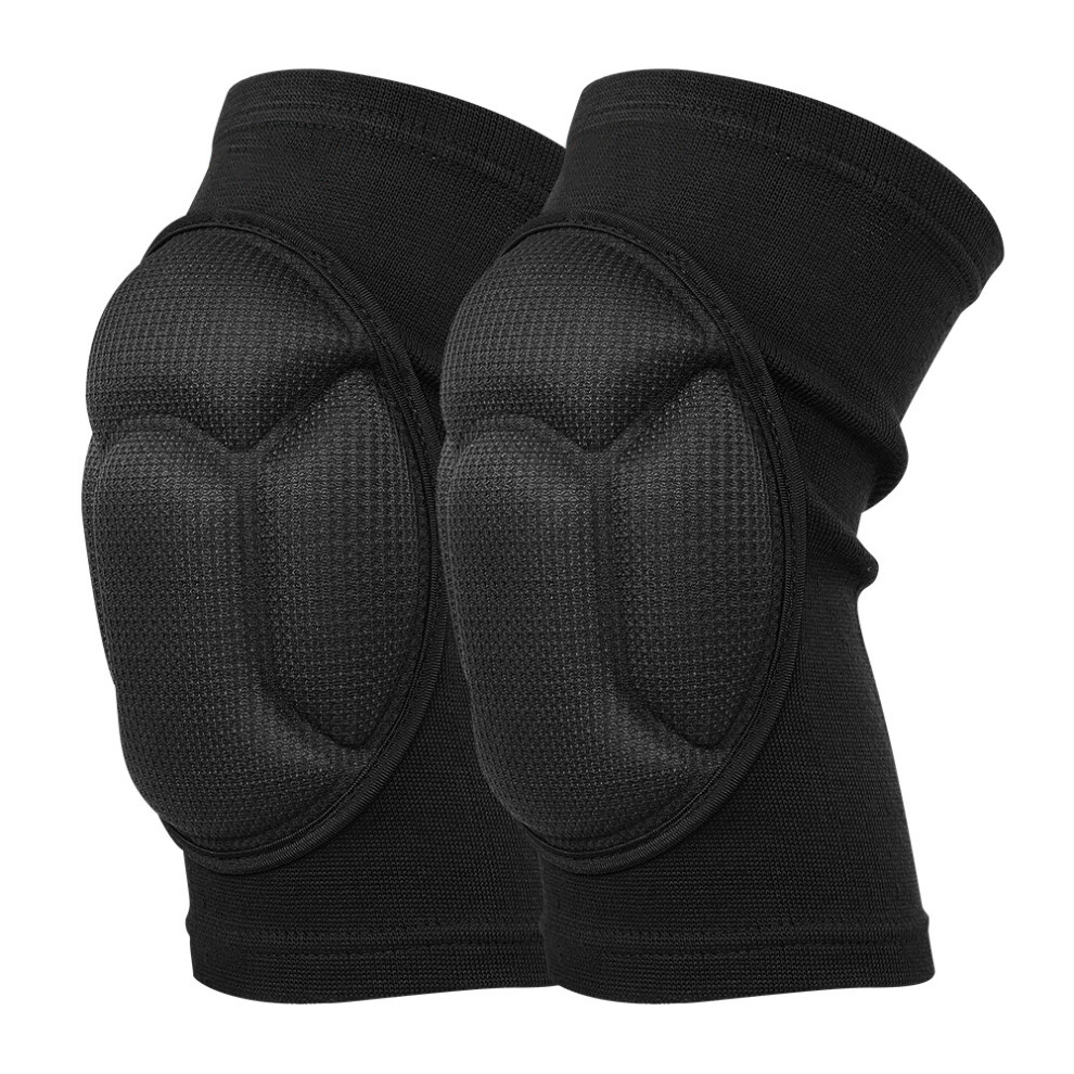 Thick Sponge Knee Support Protector For Sports, Black, M 4931363384635