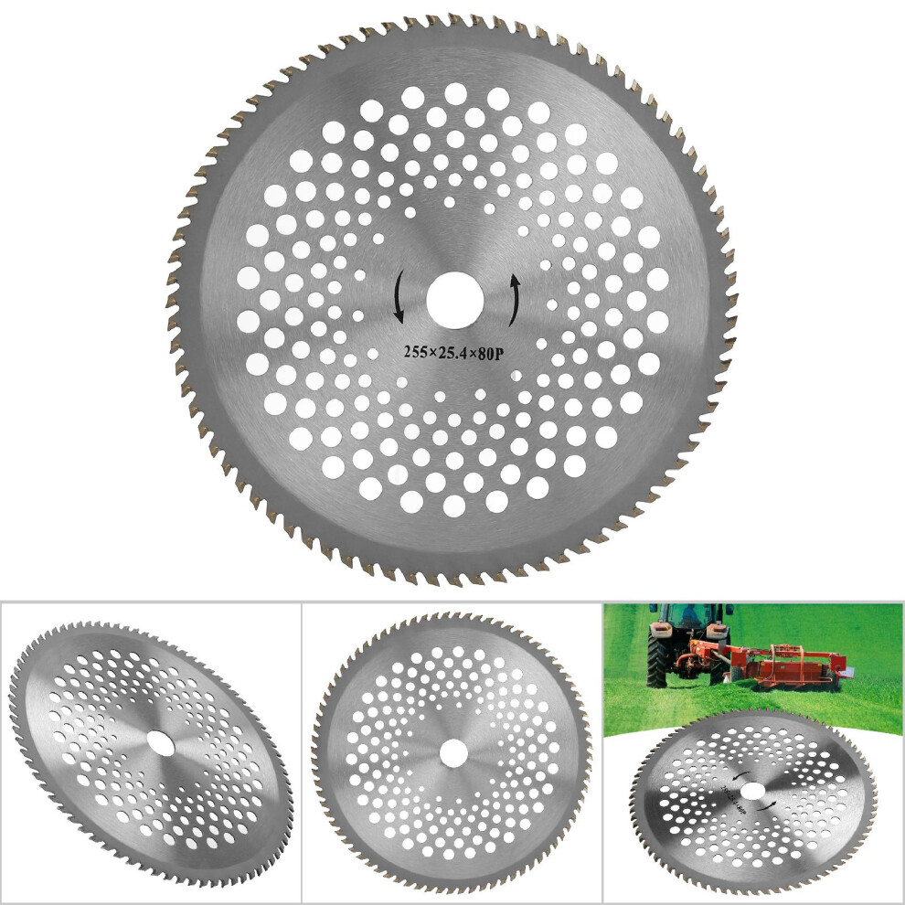 10" Professional 80T Steel Blade Disc For Grass Trimmer Cutter 5001363384924