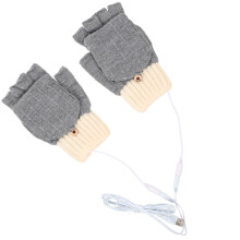 3 Par Halvfingerade Termiska Handskar Usb-uppvärmning