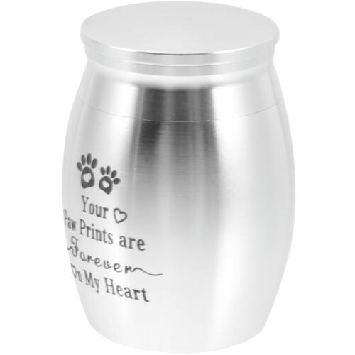3St Pet Ashes Urn Silver Rostfritt Tank Enkel