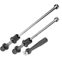 Durable Aluminum Quick Release Wheel Skewers with Anti-Theft Lock - Black