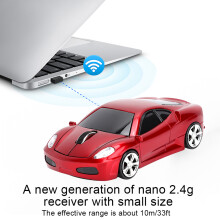 Auto-Modell Mini 1200DPI 2,4-GHz Funkmaus Rot