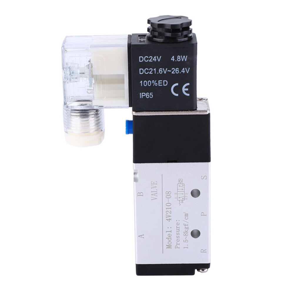 Stable 4V210-08 Solenoid Air Valve 2 Position 5 Port With Dc24v Power 7891363385711
