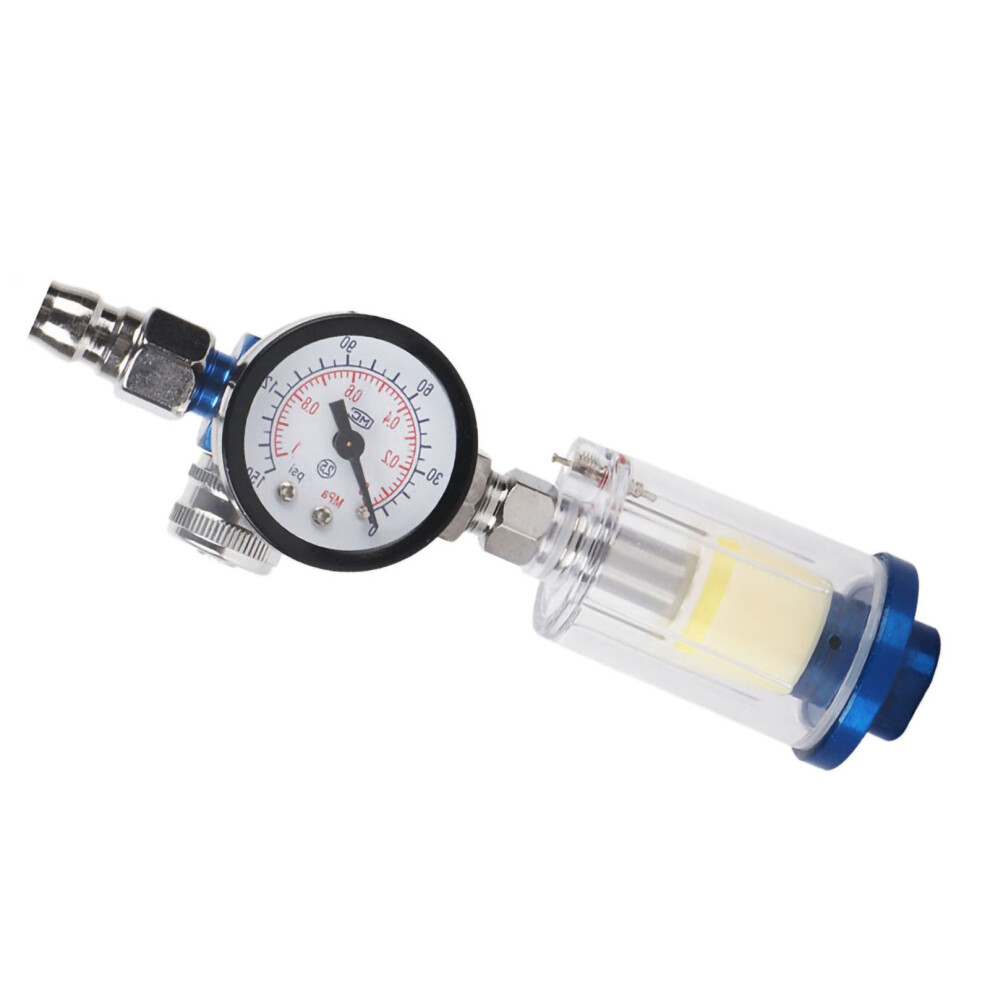 Compact 1/4In Spray Gun Filter: Air Regulator & Water/Oil Separator Tool 9311363386245