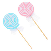 2St Färgglada Lollipop Rekvisita I Ull För Barn Foto