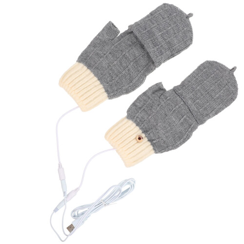 3 Par Halvfingerade Termiska Handskar Usb-uppvärmning 2
