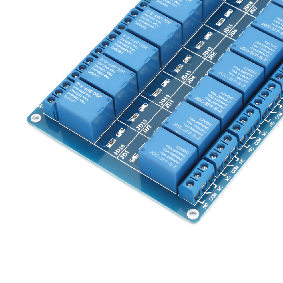 16-Channel 12V Relay Control Module With Optocoupler Interface And Protection 7891363385292