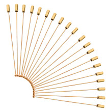 20St Rostfria Brooch Pins I Guld För Kläddekor Och Smyckestillverkning