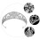 Hochzeit Haarschmuck Silberner Brautkranz Mit Strasssteinen 10