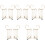 10 Delar Tassel Bone Clip Måne Örhängesklämma 3
