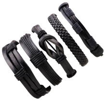 5St Fashion Läder Fletad Armband Handgjort För