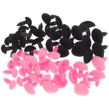 60Pcs Plast Flockade Säkerhetsnoser Triangeldesign För Hantverk