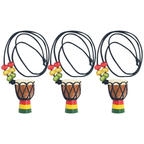 6 Halsband Mini Perkussionshals Afrikansk Handtrumm Present