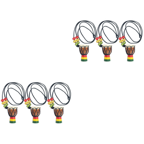 6 Halsband Mini Perkussionshals Afrikansk Handtrumm Present 2