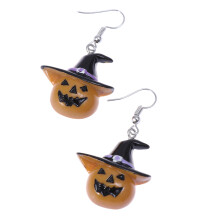Ett Par Halloween Örhängen Hatt För Kvinnor Flickor