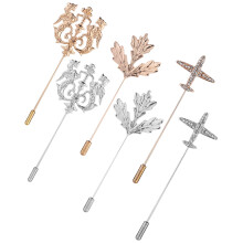 6Pcs Kavajkrage Klämnyp Vintage Manliga Broscher Bröstnål Sticknål