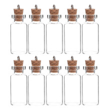 20 St Mini Glasflaskor Med Korklock För DIY Önskeflaskor