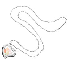 Photo Halsband Hjärtformad Locket För Födelsedag Valentinsdag