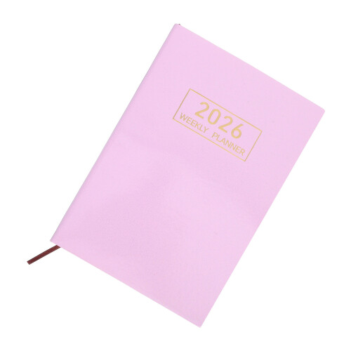 Weekly Planner Notebook: A5 2026 Årlig Planerare Pu-Läderfodral