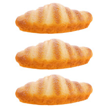 3St Falskt Bröd För Dekoration - Simulerat Croissant Rekvisita