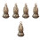 5Pcs Buddha-hand Messingsdesignad Ornameng 6
