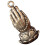 5Pcs Buddha-hand Messingsdesignad Ornameng 2
