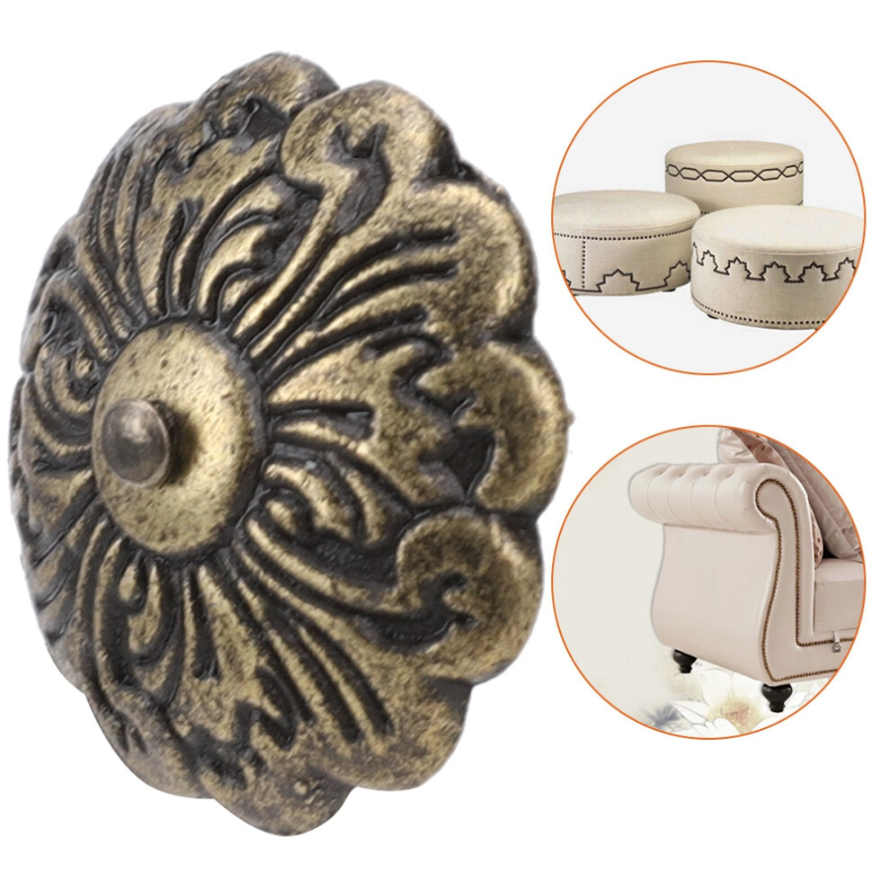 30Pcs Cyan Bronze Upholstery Nail Retro Flower Zinc Alloy Hardware 5061363387066