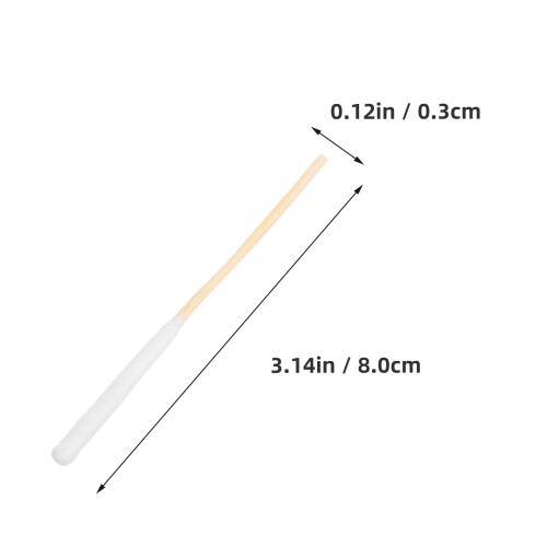 10 Förpackningar Precisionsspetsiga Cotonsticks Med Trästavar, 8 Cm 1