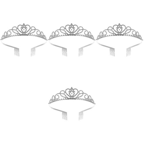 4 Delar Bröllopsbrudens Tiara Med 2