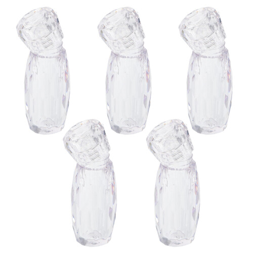 5St Nagelglitterbehållare, Transparent Plast, Resevänlig Design
