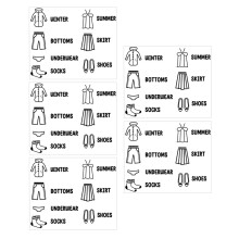 5Pcs Avtagbara Etiketter För Barnplagg – För Skåp Lådor